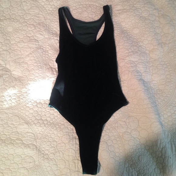 American apparel velvet tank thong