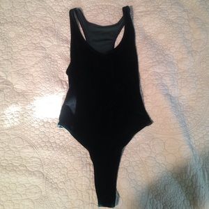 American apparel velvet tank thong