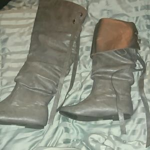 Pair of pleather boots.