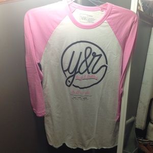 Pink quarter sleeved Young & Reckless tee