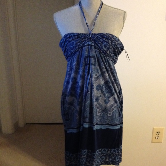 💄SOLD- MNG HALTER TIE DRESS