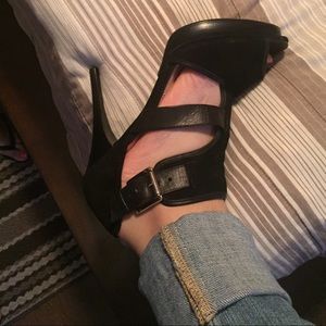 Mk heels black/suede