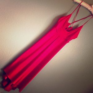 Ruby red cocktail dress