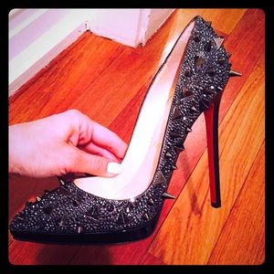 Christian Louboutin Pigalili Plato Dark Grey Pumps