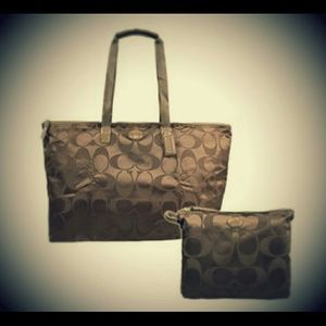 COACH NEW BRITISH BROWN WEEKENDER