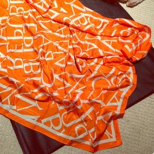 Orange BR silk scarf