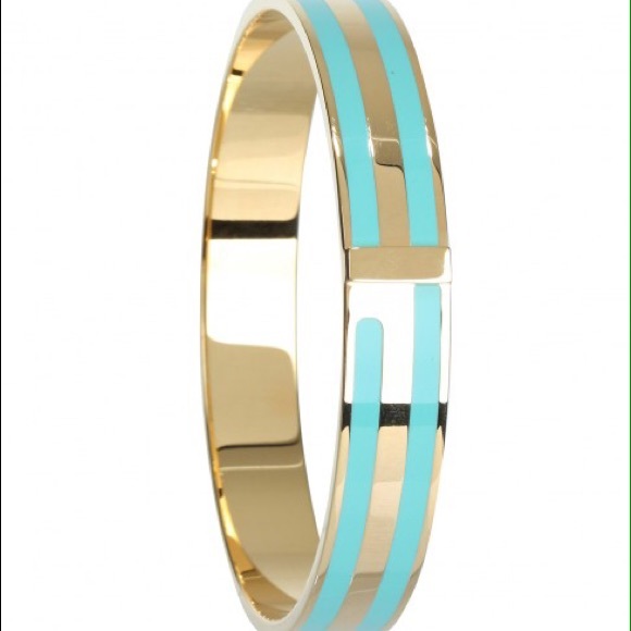Marc by Marc Jacobs Gold & Mint Enamel Bangle NWT - Picture 2 of 4
