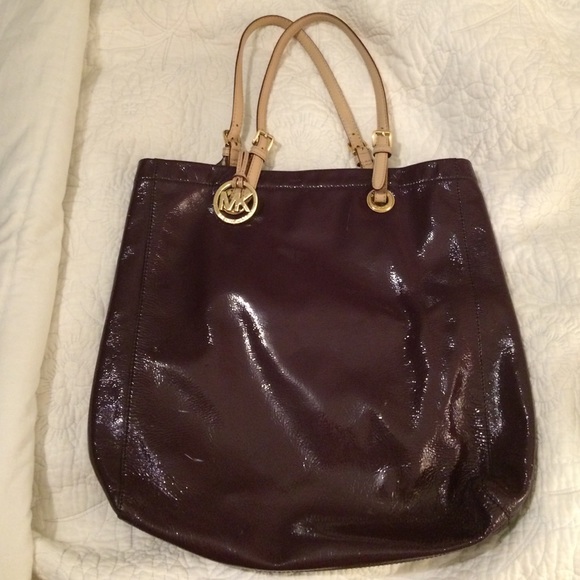 Michael Kors dark purple tote