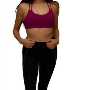 Purple sports bra
