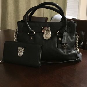 Michael Kors Leather Medium Hamilton Purse