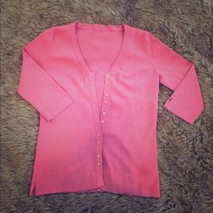 Tulip Pink V-neck Cardigan