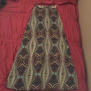 Patterned Maxi Skirt
