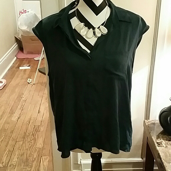 Green forever 21 chiffon top size large