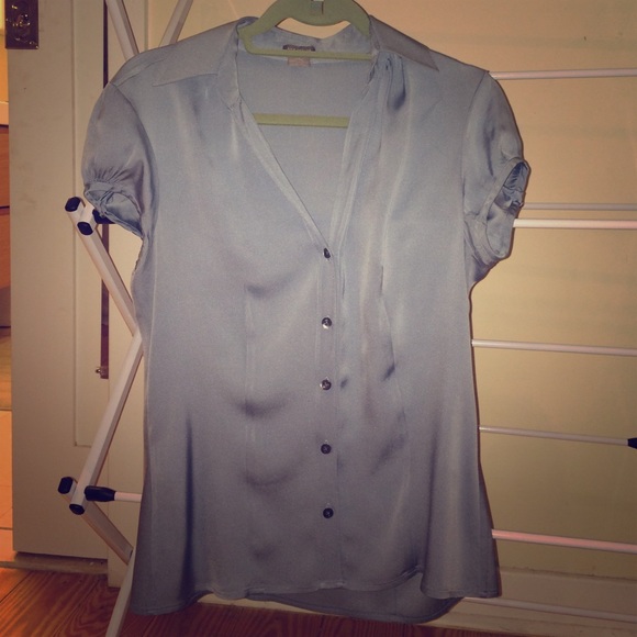 Ann Taylor short-sleeved silk blouse