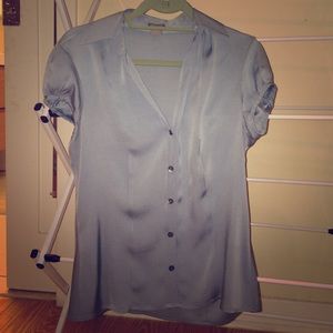 Ann Taylor short-sleeved silk blouse