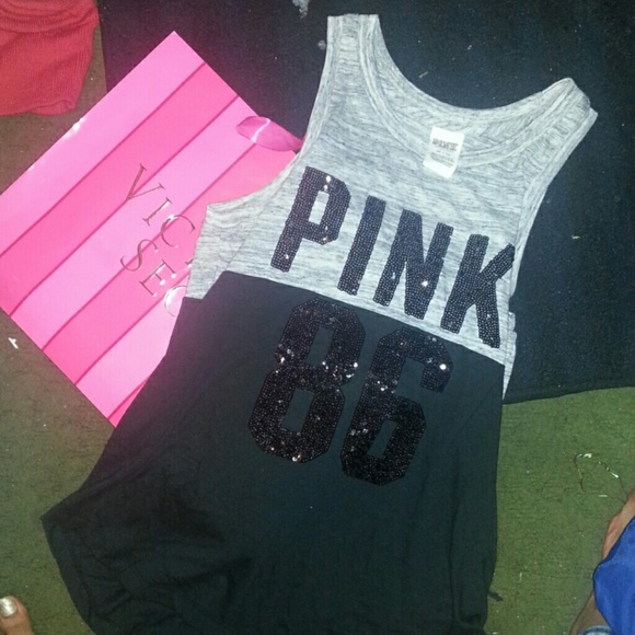 Victoria Secret PINK sequin tank NWT