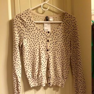 NWT H&M polka dot cardigan
