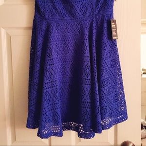 Express lace skater dress