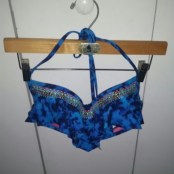 VS Pink tie dye flounce bikini