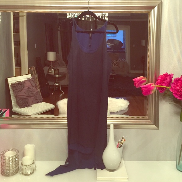 Silk georgette high low dress