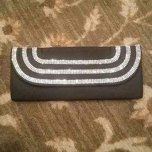 ESCADA SATIN AND SWAROVSKI CRYSTAL EVENING BAG