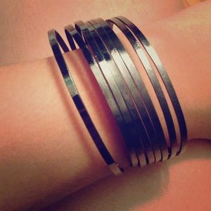 Gun metal bracelet