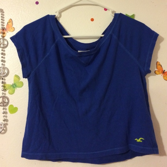 Hollister Tops - 🌀Royal Blue Hollister Crop Tee✨