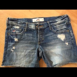 Hollister jean shorts. Distressed
