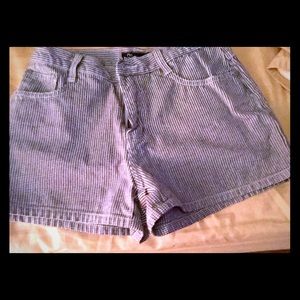 Pinstriped. High waist shorts!