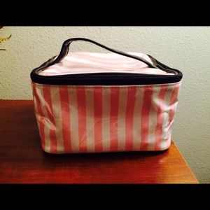 Pink and white Cosmetic bag
