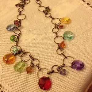 Swarovski crystal and brass 18" Necklace