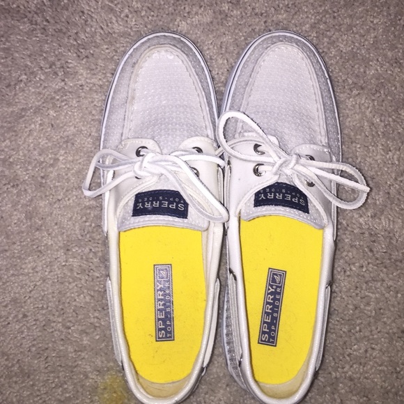 Sperry Shoes - White sequin sperrys