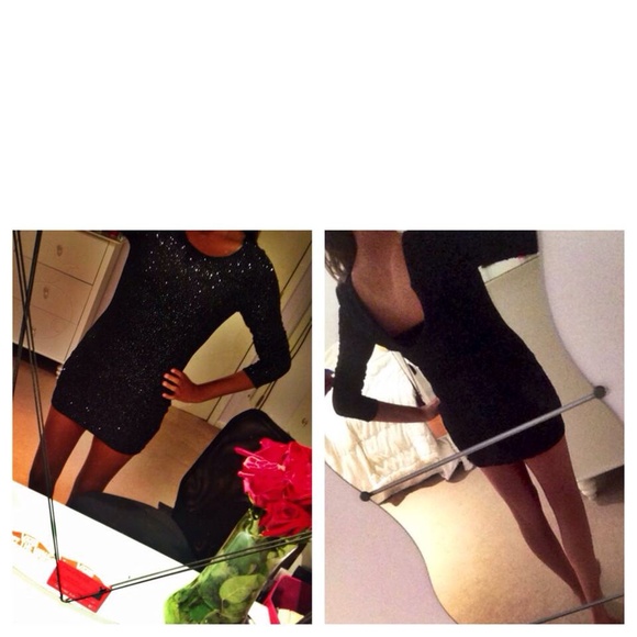 Beautiful long sleeve black dress