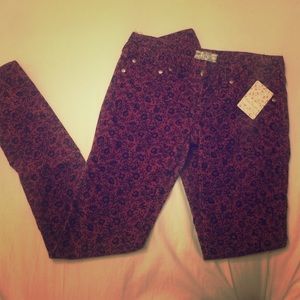 Free People Floral Corduroy, Size 26, NWT