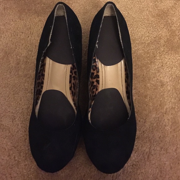 Ashley Stewart Shoes Ashley Stewart Womens Black Wedges Poshmark