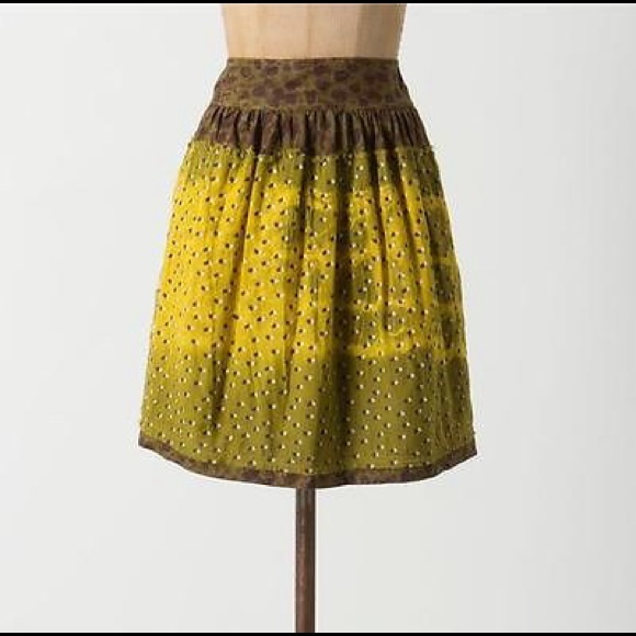 New Anthropologie Arashi Drenched Skirt Size 8
