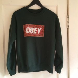 SOLD Obey sweatshirt with Persian art detailing!