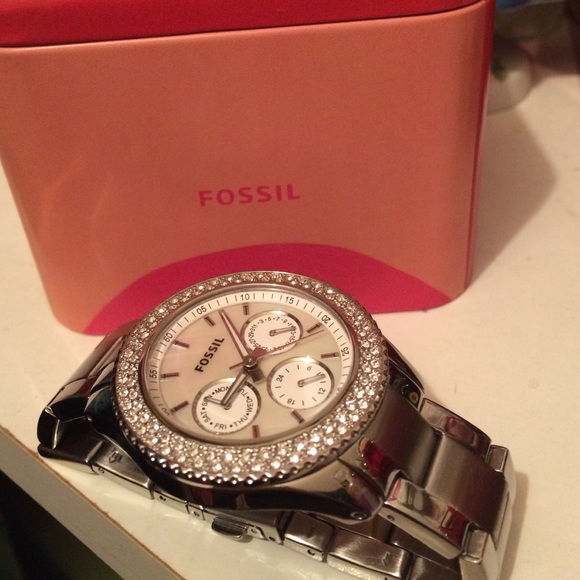 Fossil silver watch