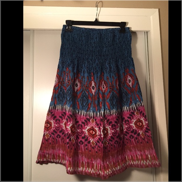 Tube Top Style Print Dress