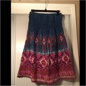 Tube Top Style Print Dress