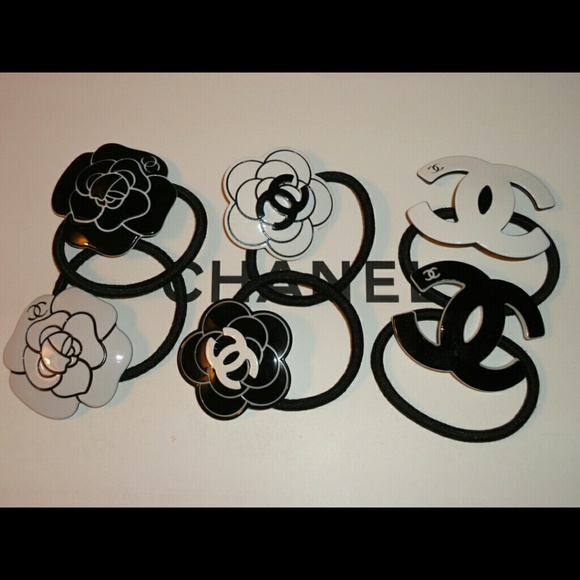 Chanel Accessories Camellia Vip Hair Tie Sets Poshmark