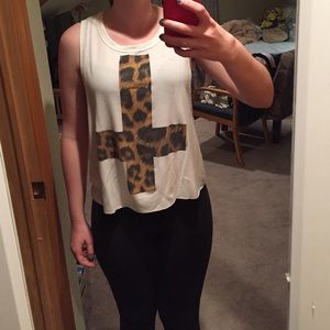 Upside down cross cheetah print