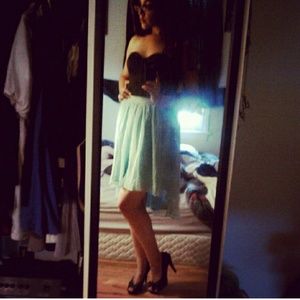 mint hi-lo dress by Rare London