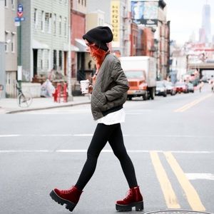 Siglin Red Velvet Booties