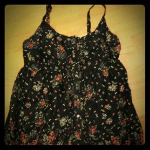 Navy blue floral top