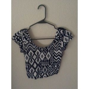 Aztec print crop top