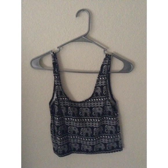 Azteca tribal print cropped tank