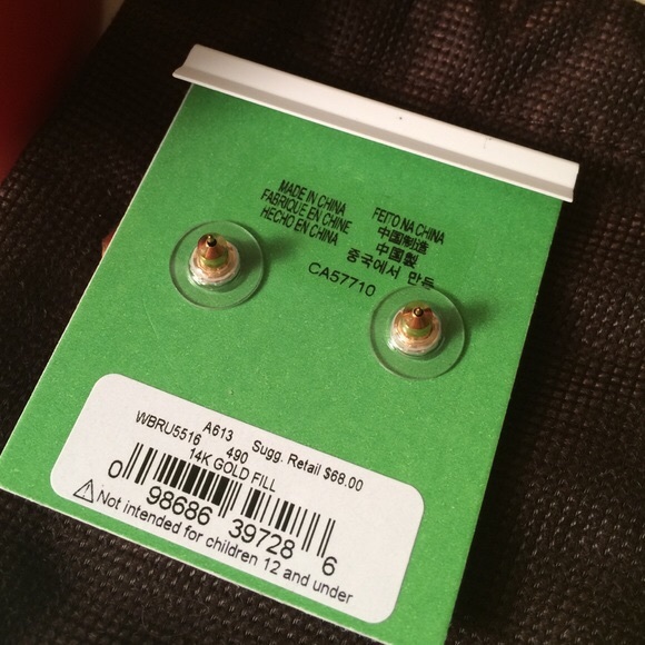 ✨ SALE✨Kate Spade Blue & White Fancy Pearl Studs - Picture 3 of 3