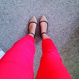 Red J.Crew trousers size 8