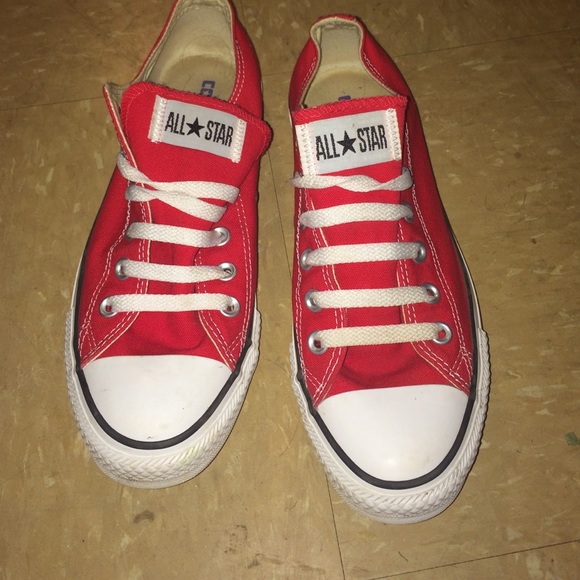 red converses.